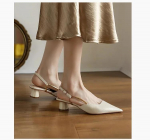 Naiste Madalad Kontsad Sandaalid Moodsad Terava Ninaga Naiste Stiletto Kontsad Slingback Vabaaja Sussid Pulm Pruut 2024 Uus 35
