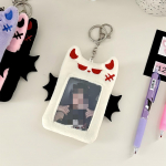 Creative Style Chic Kpop Idol fotokaardihoidja Palus nahkhiiredeemoni kassi kutsika fotokaardi kaane&uuml;mbris &Uuml;li&otilde;pilase ID Bussikaardi kaitsja