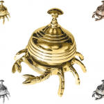 Krabi kontor Messingist Lauak&otilde;ne Kell Ainulaadne Vintage Merenduslik Antiikne Hotelli Leti Dekoratiivsed Kutsungikellad Kingitused Isale J&otilde;uludekoratsioon