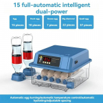 Munade automaatne inkubaator munade jaoks Brooder 110 V 220 V toitepistik Kahe kanaliga sooja &otilde;hu tsirkulatsioon Intelligentne munade inkubatsioon sisemine EU Plug 220V