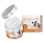 60 t&uuml;kki kassi ja koera pisarate puhastuslapid, valged l&otilde;hnavabad, pehmed lemmikloomade pisarate salvr&auml;tikud, 5 ml