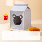 S&uuml;gis ja Talv Kass Koomiks Vilt Piimapakk Friikartulid Kassi Pesa V&auml;ike Koerakuut Universaalne Lemmiklooma Pesa Tarvikud K&otilde;igiks Aastaaegadeks S 35*35*38cm