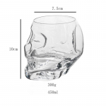 Loominguline Halloweeni klaasist veiniklaas, naljakas Skeleton Head veinitass viski kokteiliklaasist baari tarvikud 450ml puhas