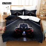 Spordiauto tekikott V&otilde;idus&otilde;iduauto Lahe auto Voodipesukomplektid Pol&uuml;ester Teismelistele Lastele Poistele Lahe magamistoa kaunistus Moodne disainiteema EU single(135x200cm)