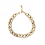 Kuldne koeraketi kaelarihm suurtele koertele Cosplay naljakas kaelarihm prantsuse buldogi punk lemmikloomadele Rhinestone kaelakee ehted aksessuaarid for neck 25-32cm