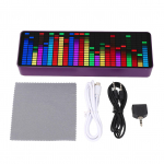 Muusikaspektri kuvar 384 LED 1624 segmenti R&uuml;tmituli Taseme Heliandur Pick-up Anal&uuml;saator koos Clo