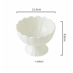 1 tk keraamiline k&otilde;rge jalaga kauss, 200ml/7.5oz magustoidukauss, kasutatakse smuutide, moosi, j&auml;&auml;tise kausside jaoks 4.5 inch