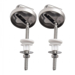 2 tk WC istme hinge jaoks m&uuml;ravaba roostevaba teras koos kinnitustarvikuga roostevabast terasest hingega WC katte hing valge