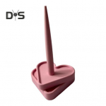 P&ouml;&ouml;rlev armastuss&uuml;dame l&otilde;ngahoidja 3D prinditud s&uuml;damekujuline alus kudumisl&otilde;nga pallijaoturi alus Hoiukorraldaja heegeldamise tarvikud roosa