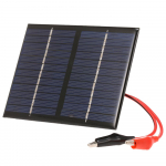 1,5 W/12 V p&auml;ikeselaadija krokodillklambriga kompaktne pol&uuml;kristalliline p&auml;ikesepaneel aia/liiklusvalgustuse/avariivalgustuse reklaamiks 12V&1.5W must