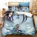 3D deemonliku kasvatuse suurmeister Mo Dao Zu Shi Voodipesukomplekt Poistele T&uuml;drukutele &Uuml;heinimese Queen Suur Tekikott Padjap&uuml;&uuml;r Voodi Lapsed T&auml;iskasvanud 70x133cm 2pcs
