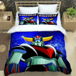 UFO ROBO GRENDIZER GOLDORAK Voodipesukomplekt Tekikott Voodikomplekt Tekikott Padjap&uuml;&uuml;r Tekk king Queen Suurus Poisid T&auml;iskasvanud Voodipesu 70x133cm 2pcs