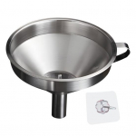 Stainless Steel Filter Funnel 11/13/15cm Food-Grade Metal Filling Funnels for Liquids Dry Ingredients M