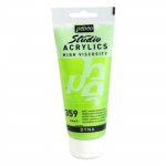 Peinture Acrylique - PEBEO - Tube Dyna Vert Jaune Irisdescent 100ml - Satin&eacute;e - Extra-fine