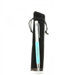 Pierres et Min&eacute;raux. Stylo min&eacute;raux Howlite des USA. Couleur Bleu turquoise.