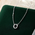 Banyan Tree S925 H&otilde;be Teemant Inglise T&auml;ht Kaelakee - Elegantne ja Mitmek&uuml;lgne Rangluukett Naistele NS1075【M】