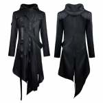 Cosplay Kost&uuml;&uuml;mid Meestele Halloween Gooti Pikkade Varrukatega Kapuutsiga Jakk &Uuml;hev&auml;rviline Halloween Cosplay Vintage Kost&uuml;&uuml;m L