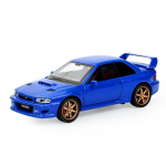 1/32 Subaru Impreza WRX 22B STI M&auml;nguauto Mudel Valatud Metallist S&otilde;iduk Miniatuur Heli ja Valgusega T&otilde;mba Tagasi Kollektsioon Kingitus Laps sinine