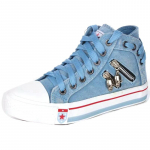 Naiste uued, lameda kontsaga, &uuml;mmarguse varbaga n&ouml;&ouml;riga teksap&uuml;ksid, pealuu metallkaunistus, k&otilde;rge &uuml;laosaga mugavad moodsad klassikalise platvormiga vabaaja tossud 35