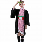 Anime Deemonitapja: Tsuyuri Kanawo Kamado Nezuko Kimono Cosplay t&uuml;drukutele ja poistele, rollim&auml;ngu kost&uuml;&uuml;m, laste komplekt 120cm