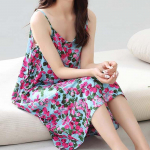 Suvine &Otilde;huke Puuvillane Siidist Aluskleit &Ouml;&ouml;s&auml;rk Naissoost Must Polka Dot Alusseelik Pikk Pidžaama Naissoost Magamiss&auml;rk XXXXL