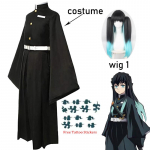 Tokitou Muichirou Cosplay kost&uuml;&uuml;m Anime Demon Slayer Cosplay Kimetsu No Yaiba Kisatsutai vormikas parukas Halloweeni riided 130cm
