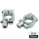 2 tk mootorratta peegli kinnitusklamber M10 M8 tahavaatepeegli hoidik koos ava suurusega 22 mm 25 mm tarvikud Black M8 for 22mm Handbar