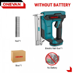 ONEVAN F30G Elektriline naelap&uuml;stol Naeltrell Klammerdaja Raamimisp&uuml;stol Tacker M&ouml;&ouml;bliklammerdaja Puidut&ouml;&ouml;riist Makita 18V aku jaoks Without Battery