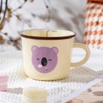 Cute Cartoon Bear Mug with Scale with Lid Ceramic Cup Household Coffee Cup Breakfast Milk Cup Female 300ml