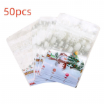 50 tk Lumememm K&uuml;psise K&uuml;psetamise Pakendikotid Kommi Suupiste Kingikott J&otilde;ulupuu Lumekristall 2024 J&otilde;ulud Uus Aasta Peokaunistused 22.5x15.5cm