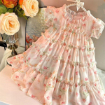 Girl's Dress Summer New Children's Dress Super Fairy Children Wear Girl Princess Dress Fashion Casual Elegant Beach Dress 100