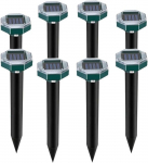 Anti Taupe Solaire, 8 t&uuml;kki Taupe Ultrason Solaire, IP65 &Eacute;tanche Repulsif Taupe Ultrason, Repulsif Serpent Exterieur