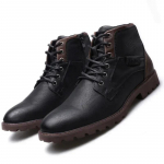 K&auml;sitsi valmistatud meeste saapad S&uuml;gis Talv Meeste saapad V&auml;litingimustes Vintage Pruunid saapad Pahkluuni T&ouml;&ouml;saapad Veisenahast Tald Zapatillas Meestele 39 must
