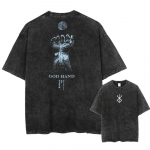 Harajuku Vintage T-s&auml;rk Streetwear Jaapani Anime Graafilise Prindiga Pesuga L&uuml;hikeste Varrukatega &Uuml;lem&otilde;&otilde;duline T-s&auml;rk Meeste Vabaaja T-s&auml;rgid Top 2XL