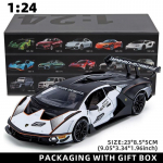 1:24 Lambo SCV12 sulamist automudel, tagasit&otilde;mmatav heli ja kerge laste m&auml;nguasi sportautomudel Peen t&ouml;&ouml;laua kaunistused kollektsiooni poisile kingitus valge