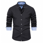 S&uuml;gis Uus Slim-fit S&auml;rk Meeste Vabaaja XXL must
