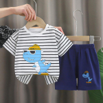 Laste Riided Laste Komplektid Poiste T&uuml;drukute T-s&auml;rk L&uuml;hikesed P&uuml;ksid 2TK Suvine Puuvillane L&uuml;hikeste Varrukatega Beebi Laste Riided V&auml;ikelapse &Uuml;likond 110cm