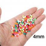 100 tk/partii helendavad helmed plastist v&auml;rvilised kalap&auml;rlid DIY kalap&uuml;&uuml;gi aksessuaarid 4mm color