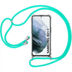 Coque bandoul&egrave;re pour samsung s21 plus - proshop - souple - transparent-vert - anti-rayure antichoc