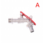 1Pc Garden Hose Faucet With Lock Water Tank Connector Replacement Tools 1/2 Inch 3/4 Inch Zinc Alloy Thread Lockable Faucet 1/2