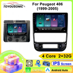 Android-auto raadio Peugeot 406 jaoks (1999-2005) 2 DIN-i Multimeediapleier 4G WIFI GPS Carplay Peaseade Auto Stereo 4 core 2GB+32GB CP