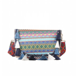 Ethnic-style Crossbody Bag Niche Tassel Bucket Bag Versatile and Fashionable Small Square Bag for Women sinine