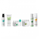 The Skin Story Moringa Glow n&auml;ohoolduskomplekt | Helendav ja toitev nahahoolduskombinatsioon | Puhastusvahend, koorija, n&auml;omask, toonik, massaažikreem, p&auml;ikesekaitsekreem