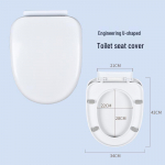 Universaalne aeglaselt sulguv ja kiirvabastusega vana stiilis paksust kaanega WC-poti kate (U/V/O t&uuml;&uuml;p)