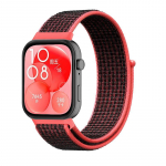 Rihm HUAWEI WATCH FIT 3 tarvikutele Nylon Loop Smart Watch Asendusv&ouml;&ouml; Randmepael Sport K&auml;ev&otilde;ru jaoks Huawei Fit3 Band Huawei Fit 3 punane must v&auml;rv