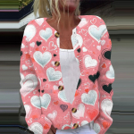 Naiste mood tr&uuml;kitud pikkade varrukatega kootud kardiganist n&ouml;&ouml;biga sulejope XXXL