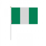 Drapeau miniatuurne - sp&eacute;cifi&eacute; - Nigeeria - 14 x 21 cm - 50 t&uuml;kki - pol&uuml;esterresist