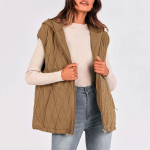 Naiste talvine varrukateta kerge krae, lukuga tepitud vest XL