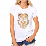 Moodne suvine naiste T-s&auml;rk Kvaliteetne naiste l&uuml;hikeste varrukatega s&auml;rk &Ouml;&ouml;kulli topid Tee Cartoon L valge