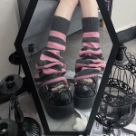 Harajuku stiilis laia s&auml;&auml;rega s&auml;&auml;rised, vasikaosast laienevad, lohvakad s&auml;&auml;rekatted, naiste s&uuml;gis-talv, p&otilde;lvesoojad, JK valge kuum t&uuml;druk Y2K jaapani stiil one size